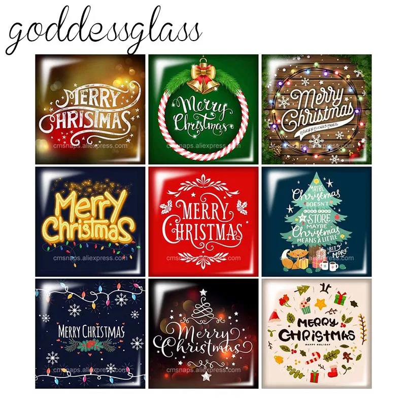 Merry Christmas art words Fashion patterns Square 10pcs 12mm/20mm/25mm/30mm glass cabochon flat back DIY Jewelry Findings
Merry Christmas art words Fashion patterns Square 10pcs 12mm/20mm/25mm/30mm glass cabochon flat back DIY Jewelry Findings
