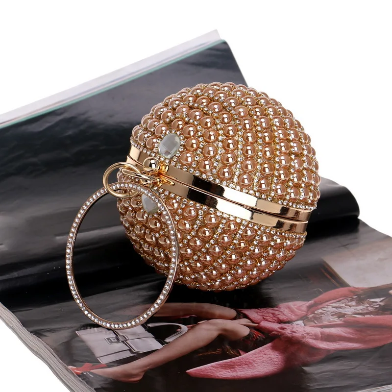 Round Ladies Dinner Bag Luxury Luxury Diamond-studded Spherical Banquet Bag Color Wedding Handbags Chain Shoulder Messenger Bag
Round Ladies Dinner Bag Luxury Luxury Diamond-studded Spherical Banquet Bag Color Wedding Handbags Chain Shoulder Messenger Bag