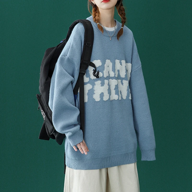 Legible 2021 Autumn Winter Women Sweater Solid Loose O Neck Collar Knitted Sweaters Female Loose Pullover Jumper
Legible 2021 Autumn Winter Women Sweater Solid Loose O Neck Collar Knitted Sweaters Female Loose Pullover Jumper