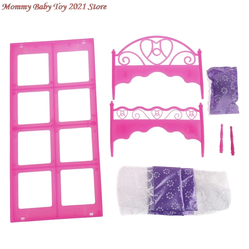 Plastic Bed Bedroom Furniture For Dolls Dollhouse Furniture Toy For Children Doll Pretend Play Toy Pink Color
Plastic Bed Bedroom Furniture For Dolls Dollhouse Furniture Toy For Children Doll Pretend Play Toy Pink Color