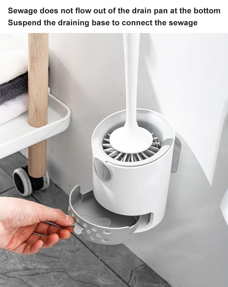 TPR Silicone Head Toilet Brush Quick Draining Clean Tool Wall-Mount Cleaning Brush Flexible Bristles Brush Bathroom Accessories
TPR Silicone Head Toilet Brush Quick Draining Clean Tool Wall-Mount Cleaning Brush Flexible Bristles Brush Bathroom Accessories