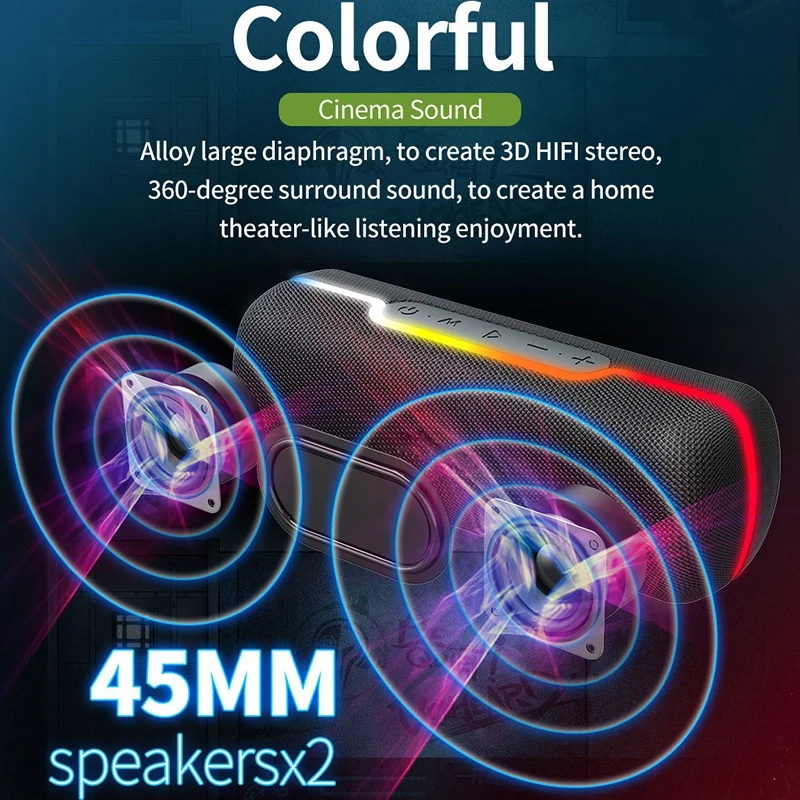 Hot Wireless Bluetooth Speaker Portable Outdoor Home Small Audio Colorful Flow Light Effect Sale 
Hot Wireless Bluetooth Speaker Portable Outdoor Home Small Audio Colorful Flow Light Effect Sale