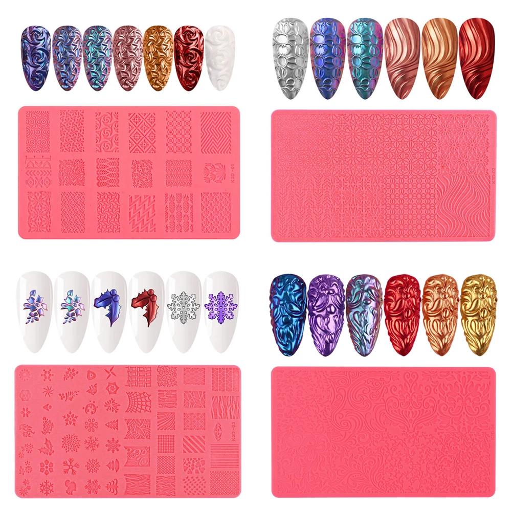 1pc Silicone Nail Carving Mold 3D Relief Sculpture Mould Relief Sculpture Stamping Stencils Nail Art Template DIY Manicure Tools
1pc Silicone Nail Carving Mold 3D Relief Sculpture Mould Relief Sculpture Stamping Stencils Nail Art Template DIY Manicure Tools