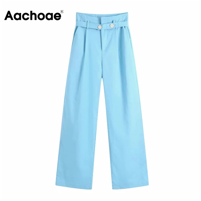 Длинные женские брюки Aachoae, однотонные, широкие, с высокой талией, на молнии, с вырезом-лодочкой
Длинные женские брюки Aachoae, однотонные, широкие, с высокой талией, на молнии, с вырезом-лодочкой