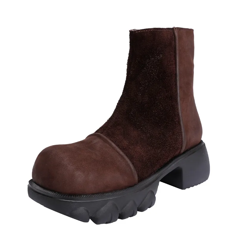 Autumn Shoes Woman Casual Daily Ankle Boots Female Footwear Punk Real Leather Short Boots Women Fashion Platform Thick Med Heels
Autumn Shoes Woman Casual Daily Ankle Boots Female Footwear Punk Real Leather Short Boots Women Fashion Platform Thick Med Heels