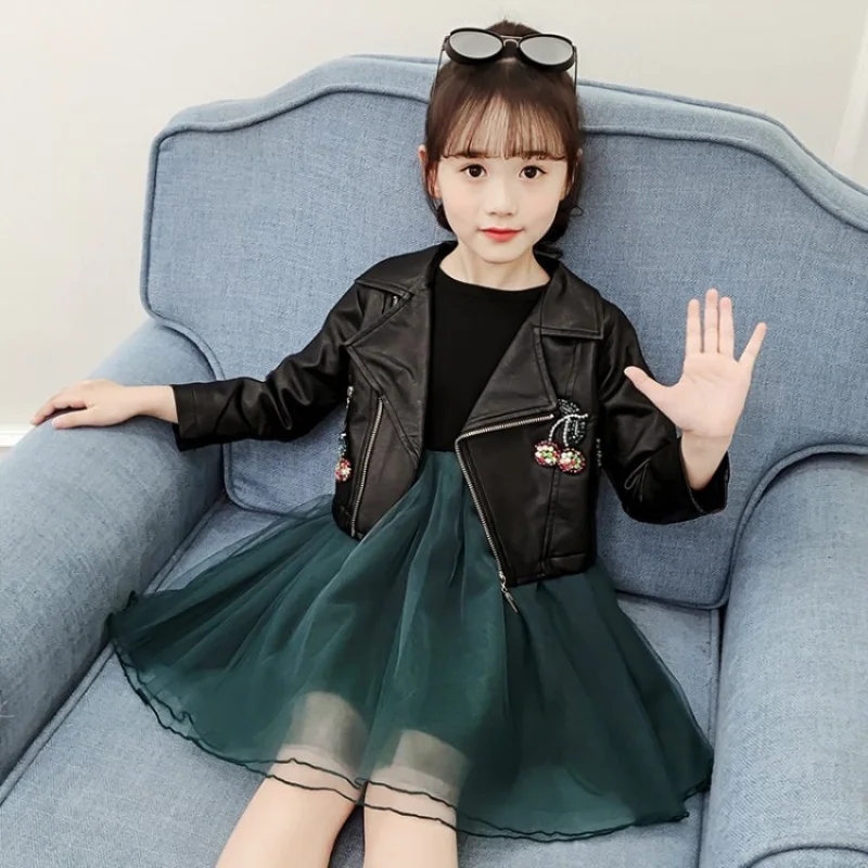 PU Spring Summer Children's Clothes Set Baby Girls Coat + Dress 2pcs/Set Kids Birthday Gift Teenage Girl Clothing High Quality
PU Spring Summer Children's Clothes Set Baby Girls Coat + Dress 2pcs/Set Kids Birthday Gift Teenage Girl Clothing High Quality