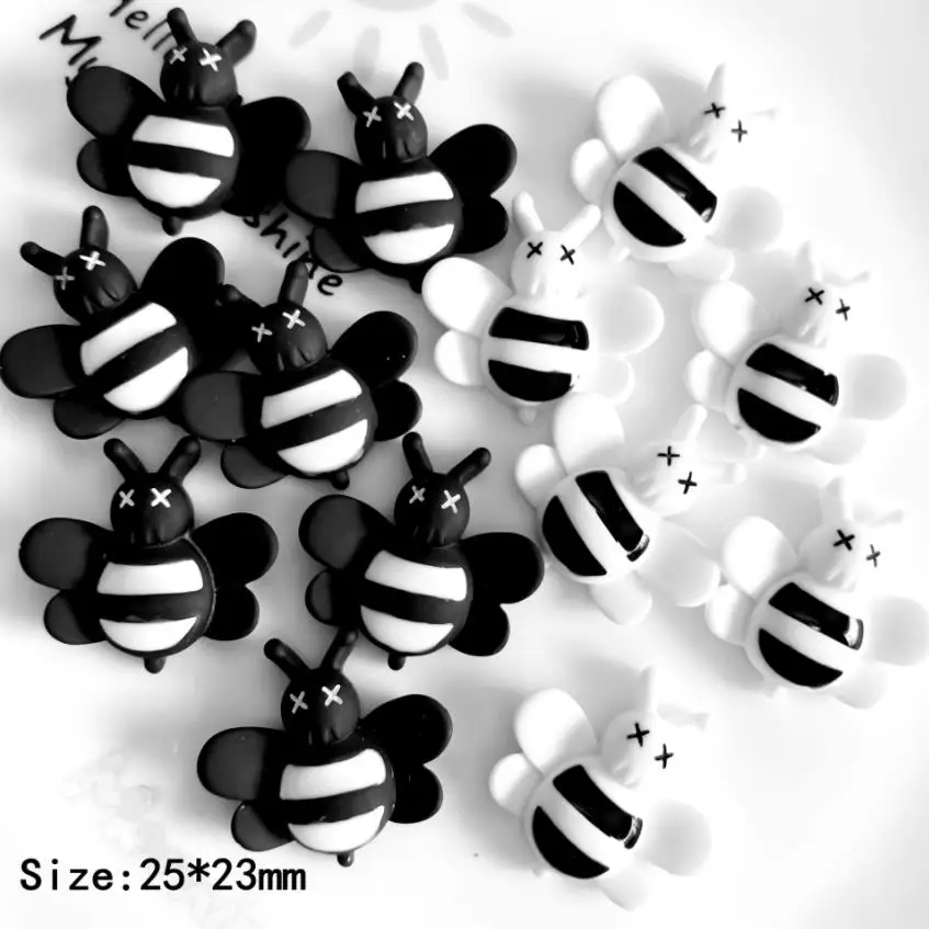 Черно-белые Мультяшные полимерные пчелы с плоским основанием, милые поделки для «сделай сам», фигурка для скрапбукинга, аксессуары для дома... 
Черно-белые Мультяшные полимерные пчелы с плоским основанием, милые поделки для «сделай сам», фигурка для скрапбукинга, аксессуары для дома...