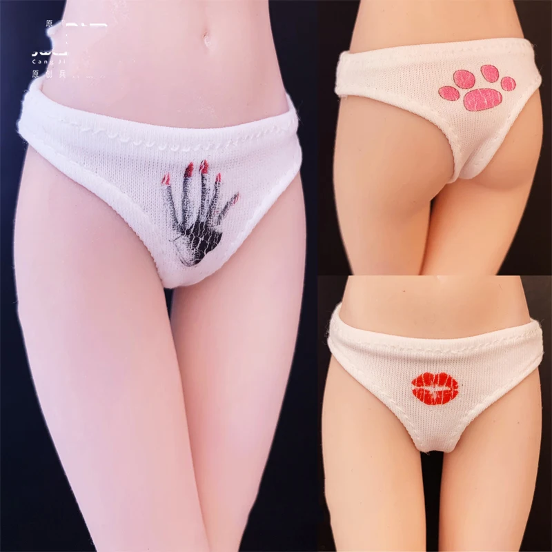 1/6 Scale Women's White Underwear Briefs with Print for 12''Body DIY Accessories
1/6 Scale Women's White Underwear Briefs with Print for 12''Body DIY Accessories