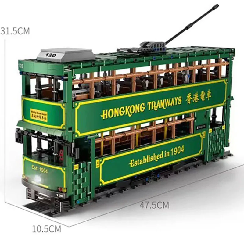 New MOC High-Tech RC Retro Nostalgic Hong Kong Tram 2528PCS Building Blocks Bricks Creative DIY Electric Bus Toys for Kids
New MOC High-Tech RC Retro Nostalgic Hong Kong Tram 2528PCS Building Blocks Bricks Creative DIY Electric Bus Toys for Kids