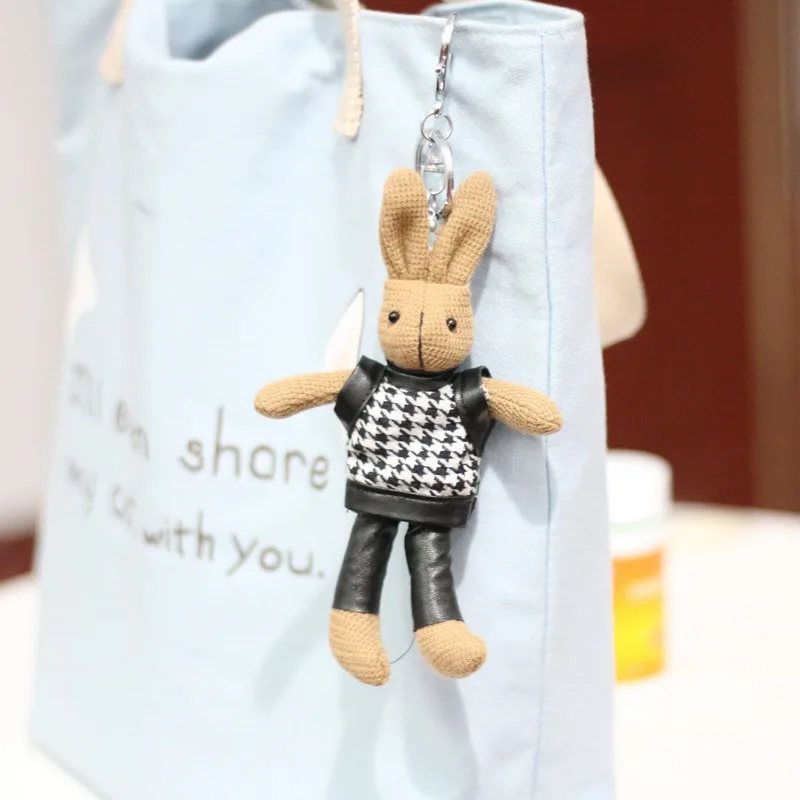 

good quality Exquisite new lifelike cute cool fevarite 15cm plush soft rabbit Bag decoration pendant Keychain kids creative gift
