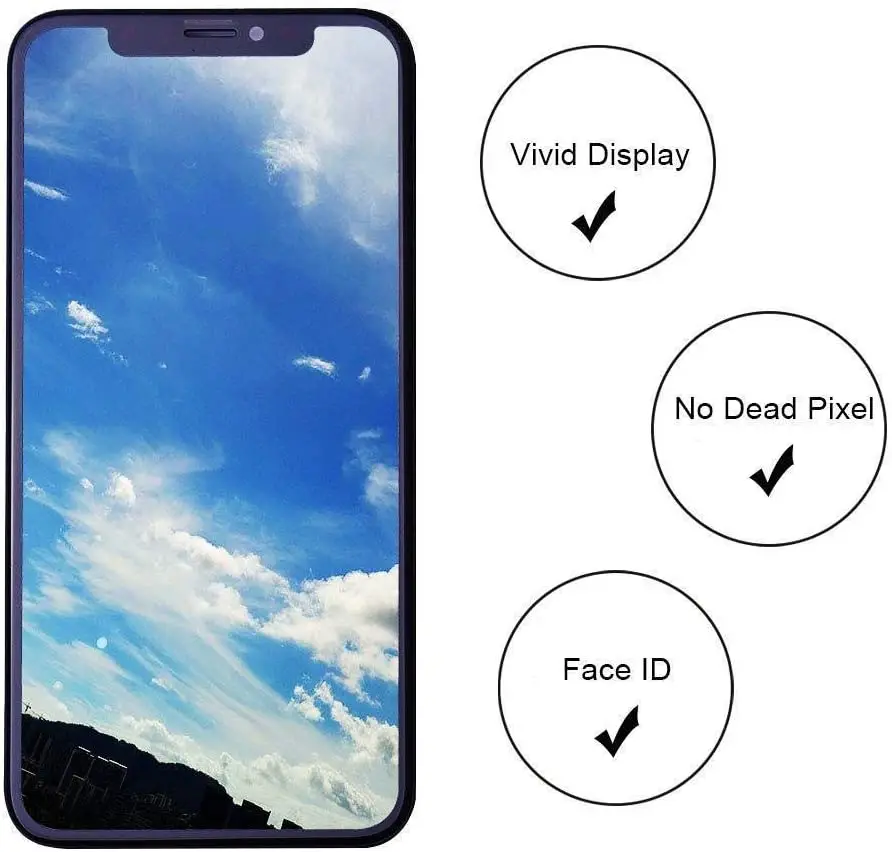 AAA+ For iphone X XR XS Max LCD OLED Screen Replacement iphone 11 Pro Max Display With 3D Touch Assembly True Tone No Dead Pixel
AAA+ For iphone X XR XS Max LCD OLED Screen Replacement iphone 11 Pro Max Display With 3D Touch Assembly True Tone No Dead Pixel