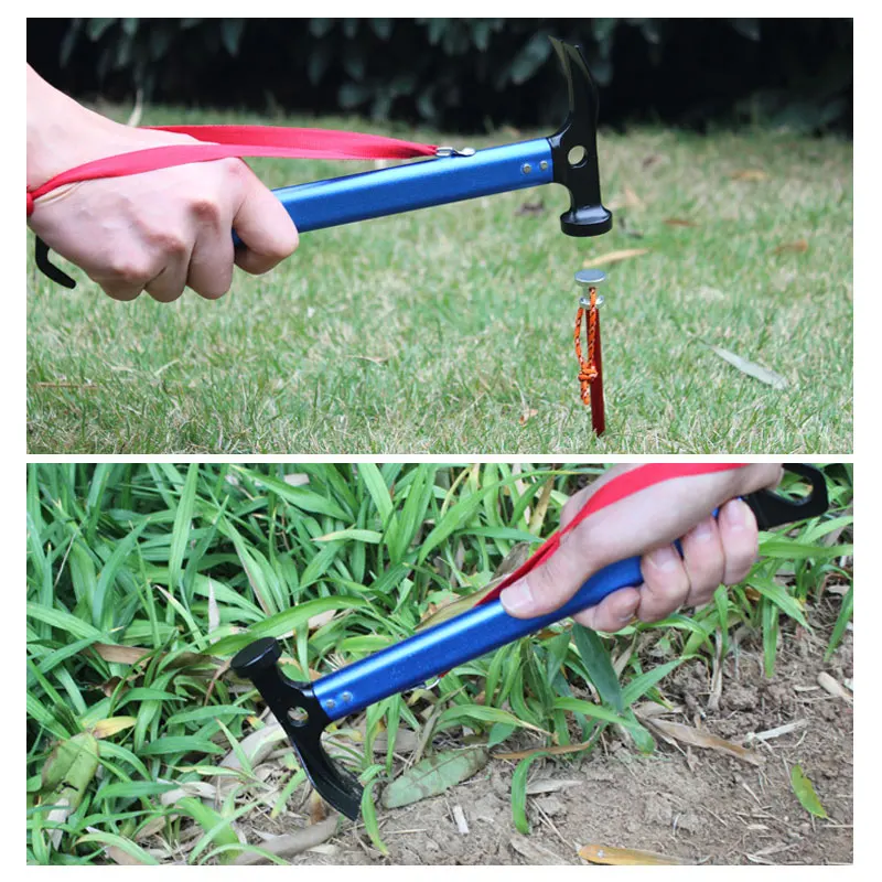 Outdoor Camping Hammer Aluminum Alloy Mountain Climbing Hammer Multifunctional Tent Sky Curtain Ground Nail Hammer
Outdoor Camping Hammer Aluminum Alloy Mountain Climbing Hammer Multifunctional Tent Sky Curtain Ground Nail Hammer