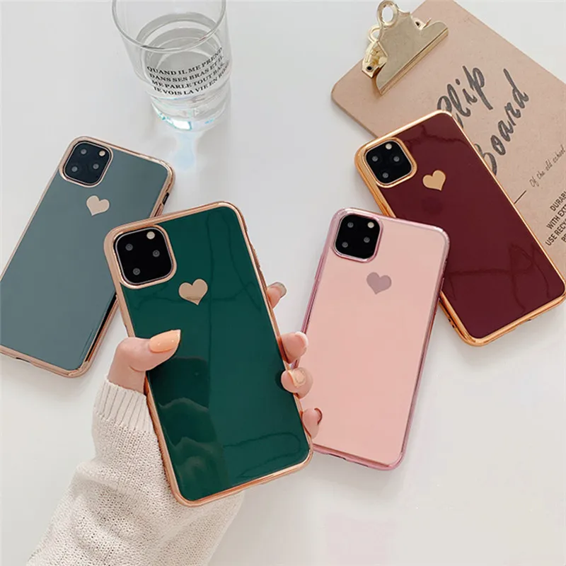 Чехол для телефона iPhone 11 Pro Max XR X XS 6 6S 7 8 Plus SE 2020 гальванический Мягкий чехол из ТПУ