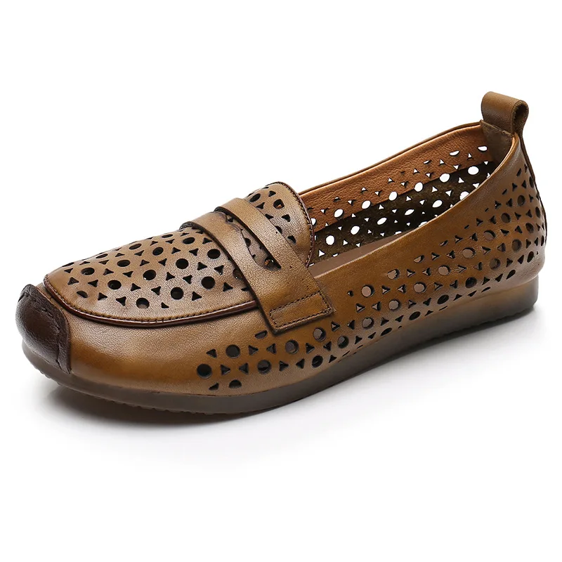 Summer Flower Design Woman Flats Genuine Leather Shoes Hole Anti-Odor Ladies Casual Flats Breathable Sandals S20928
Summer Flower Design Woman Flats Genuine Leather Shoes Hole Anti-Odor Ladies Casual Flats Breathable Sandals S20928