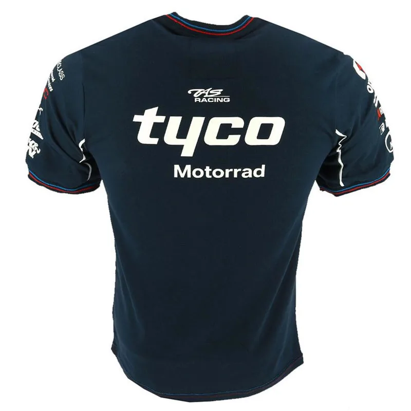

2018 Tyco Racing Team T-Shirt For BMW Men's Short Motorcycle T-shirts TAS Motorrad Motorbike Motocross Sports Jersey moto gp