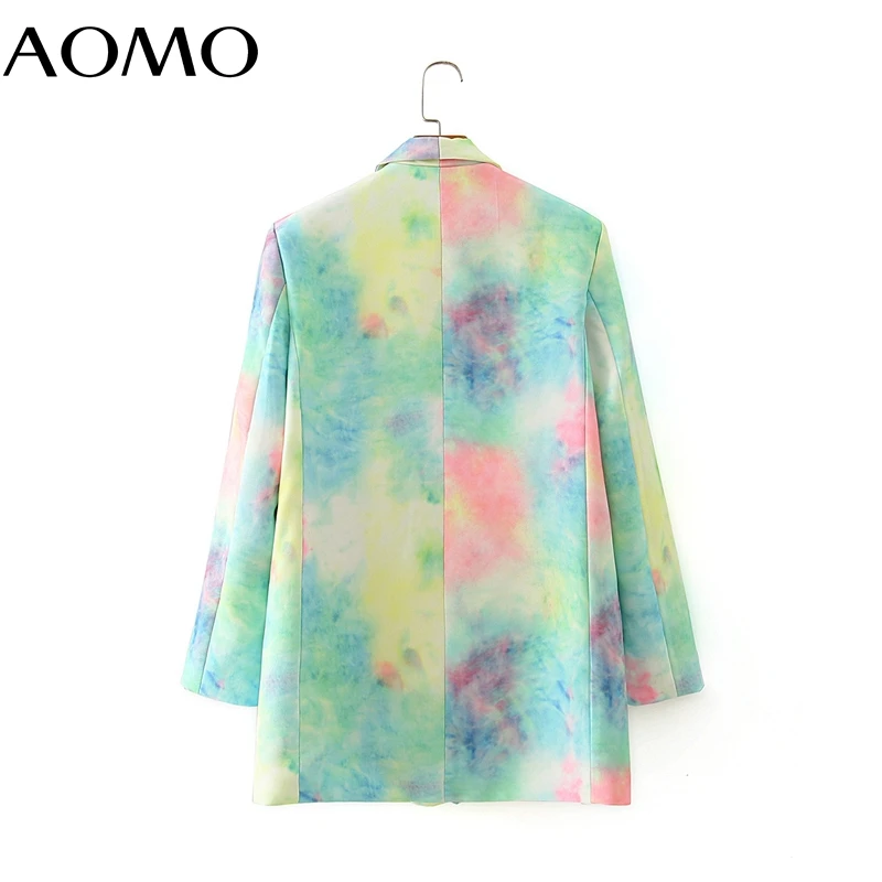 AOMO 2020 Women's Suit Rainbow Tie Dye Blazer Coat Vintage Double Breasted Long Sleeve Female Loose Chic Tops DA129A
AOMO 2020 Women's Suit Rainbow Tie Dye Blazer Coat Vintage Double Breasted Long Sleeve Female Loose Chic Tops DA129A