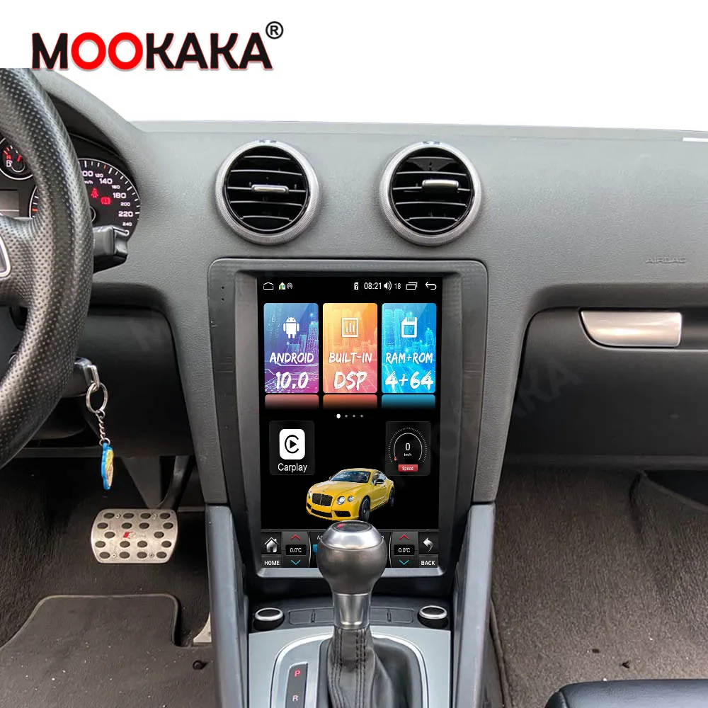Экран Tesla для Audi A3 2004 2012 Android10.0 4G 128GCar GPS навигация автомобильное стерео головное