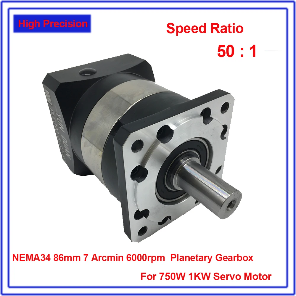 90mm Flange 50:1 Speed Ratio 50 Planetary Reducer 19MM Input Shaft Gearbox Reducer for 750W 1 KW Servo Stepper Motor CNC
90mm Flange 50:1 Speed Ratio 50 Planetary Reducer 19MM Input Shaft Gearbox Reducer for 750W 1 KW Servo Stepper Motor CNC