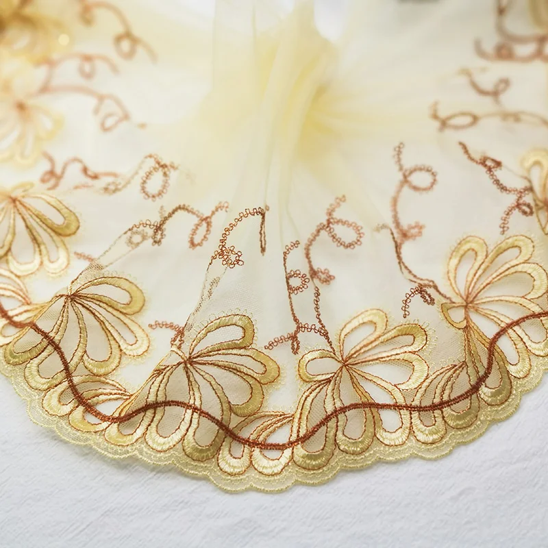 10Meters Yellow Mesh Tulle Lace Trim Embroidered Fabric DIY Craft Flower Ribbon Tape for Sewing Accessories
10Meters Yellow Mesh Tulle Lace Trim Embroidered Fabric DIY Craft Flower Ribbon Tape for Sewing Accessories