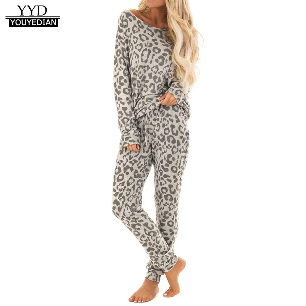 Leopard Print Pyjamas Women Tracksuit Pants 2PCS Sets Leisure Wear Lounge Wear Suit Winter Night Suit Woman Clothes pyjama femme
Leopard Print Pyjamas Women Tracksuit Pants 2PCS Sets Leisure Wear Lounge Wear Suit Winter Night Suit Woman Clothes pyjama femme