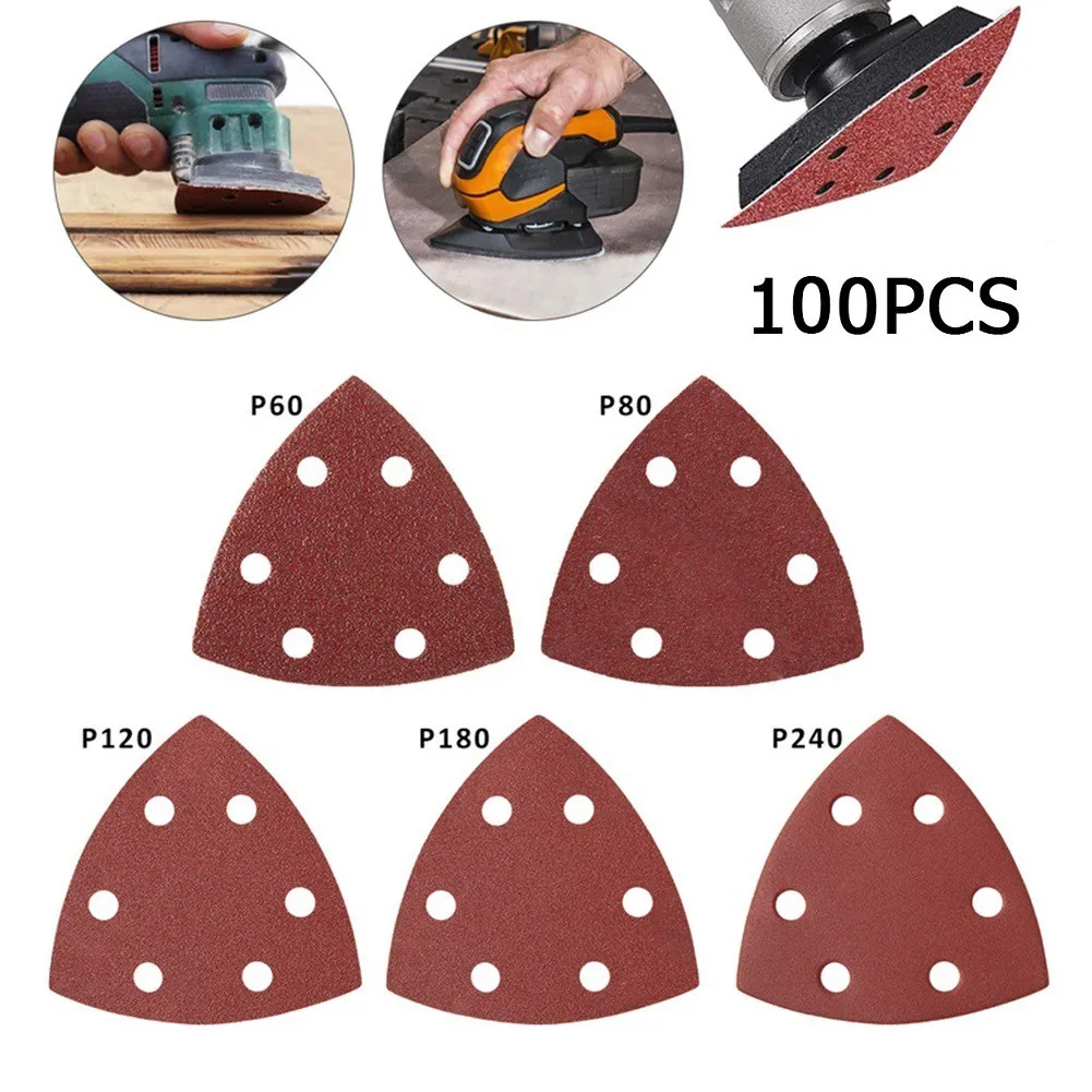 100 Pcs Triangular Sanding Disc Sandpaper 90mm Polishing Disc W/ Hook & Loop Abrasive Tools Grit 60-240 For Sander Accessories
100 Pcs Triangular Sanding Disc Sandpaper 90mm Polishing Disc W/ Hook & Loop Abrasive Tools Grit 60-240 For Sander Accessories