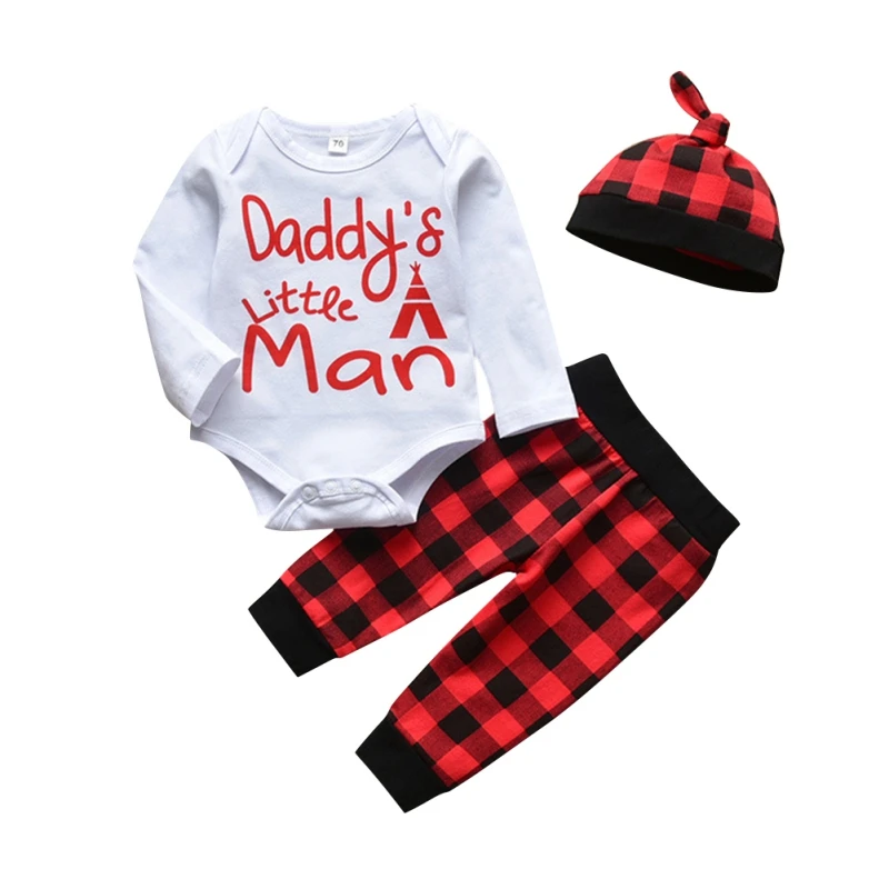 Autumn Baby Girls Boys Instagramable Outfits Set Long Sleeve Round Romper Plaid Pants Hat Set Kids Clothing For Kids Fashion
Autumn Baby Girls Boys Instagramable Outfits Set Long Sleeve Round Romper Plaid Pants Hat Set Kids Clothing For Kids Fashion