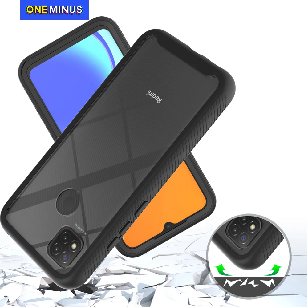 Противоударный чехол для Xiaomi Redmi 9C 9A 9 гибридный армированный силиконовый бампер