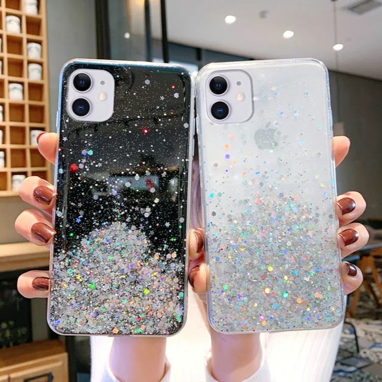 Роскошный блестящий чехол для телефона iPhone 11 Pro Max XR XS X 8 7 6S 6 Plus силиконовый с