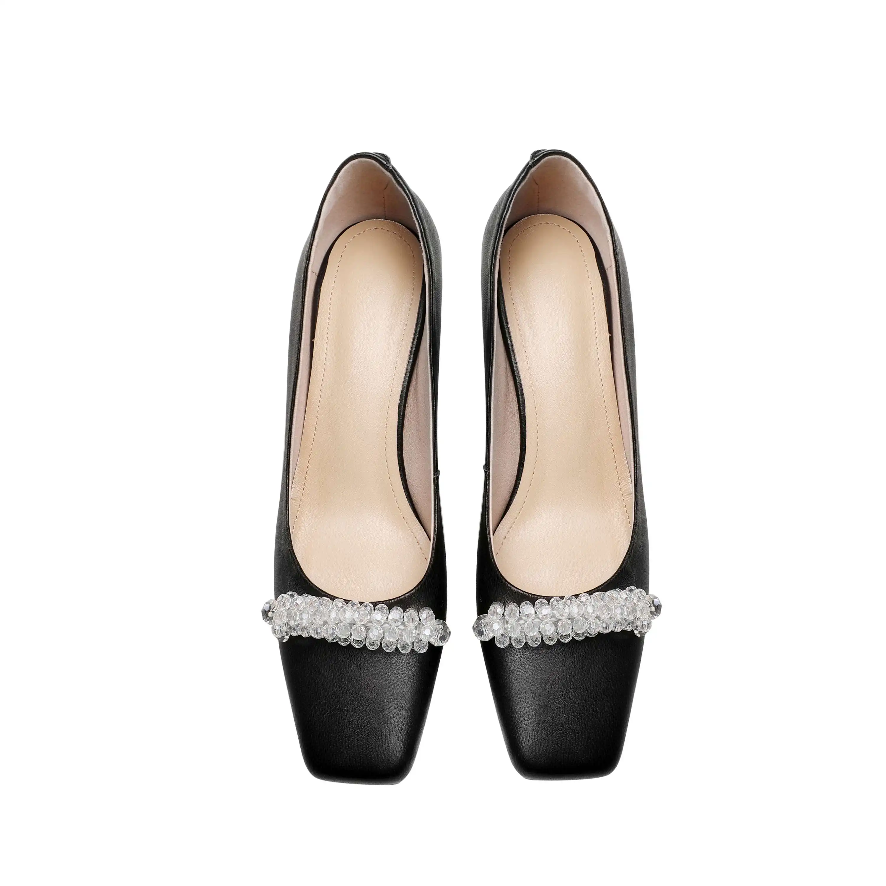 Krazing Pot genuine leather square toe crystal high heels bead decoration young lady daily wear slip on modern women pumps L01
Krazing Pot genuine leather square toe crystal high heels bead decoration young lady daily wear slip on modern women pumps L01