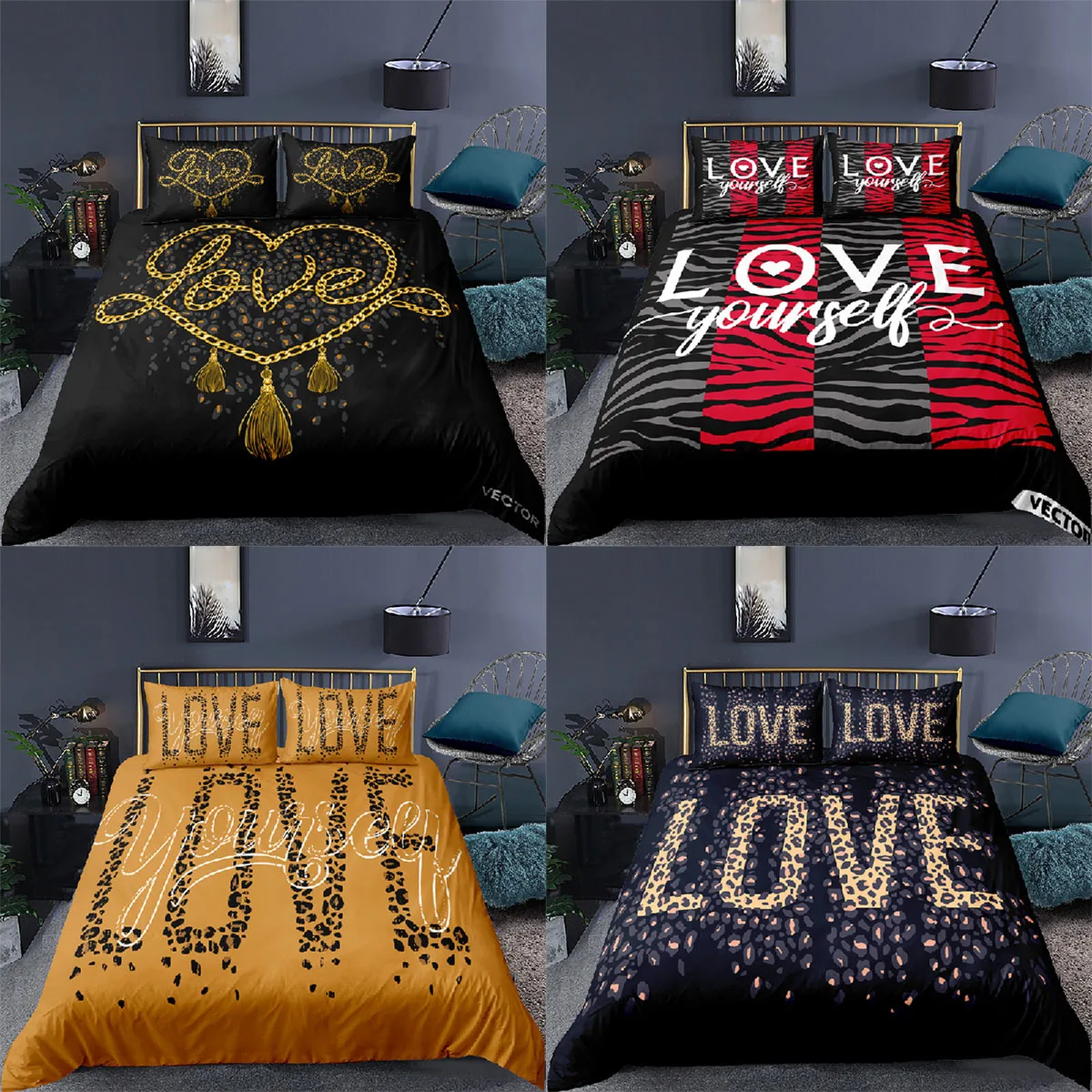 Letters LOVE Bedding Set Valentine's Day Duvet Cover Sets 2/3 Pc Striped Quilt Cover Pillowcases Luxury Couple Home Textiles New
Letters LOVE Bedding Set Valentine's Day Duvet Cover Sets 2/3 Pc Striped Quilt Cover Pillowcases Luxury Couple Home Textiles New