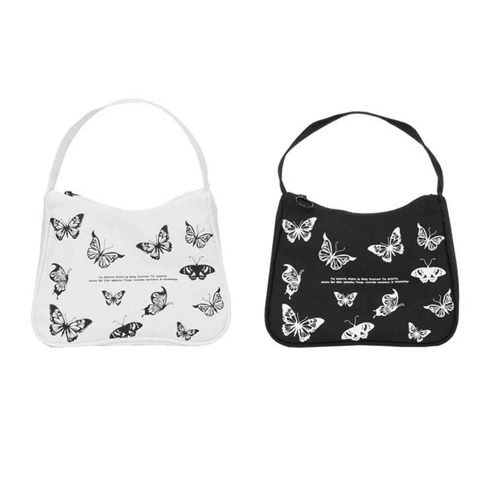 Spring Women Small Handbag Butterfly Print Canvas Tote Ladies' Fashion Underarm Bag Zipper Half Moon Bags Cotton Cloth Purse
Spring Women Small Handbag Butterfly Print Canvas Tote Ladies' Fashion Underarm Bag Zipper Half Moon Bags Cotton Cloth Purse