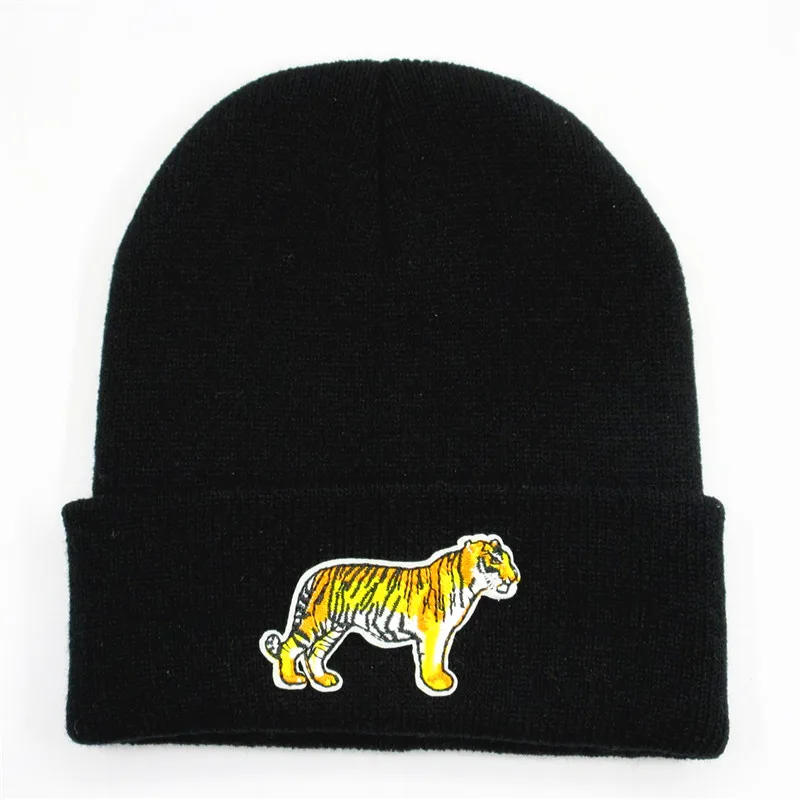 Cotton Tiger Animal Embroidery Thicken Knitted Hat Winter Warm Hat Skullies Cap Beanie Hat for Men and Women 256
Cotton Tiger Animal Embroidery Thicken Knitted Hat Winter Warm Hat Skullies Cap Beanie Hat for Men and Women 256
