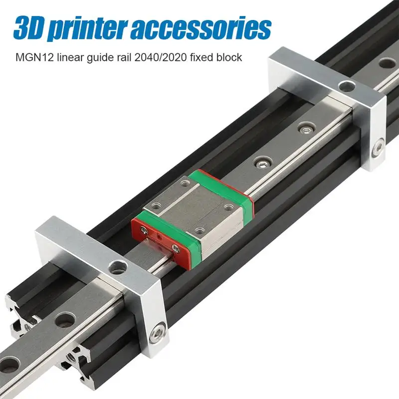 2020/2040 Profile Fixed Block MGN12 Linear Guide Silver Aluminum Alloy Fixed Block for BLV Ender-3 3D Printer Parts 
2020/2040 Profile Fixed Block MGN12 Linear Guide Silver Aluminum Alloy Fixed Block for BLV Ender-3 3D Printer Parts
