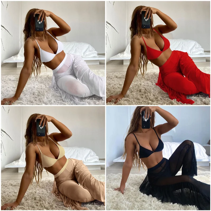 Personality Ruffle Pants Three-piece Sexy Swimsuit Summer 2021 New Fashion Women's Split Swimsuit Ladies Bikini Beach Ladies
Personality Ruffle Pants Three-piece Sexy Swimsuit Summer 2021 New Fashion Women's Split Swimsuit Ladies Bikini Beach Ladies