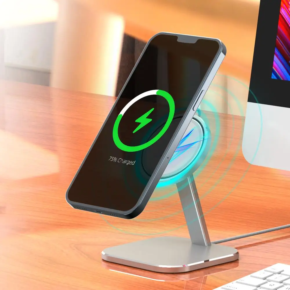 15W Safe Hanging 360 Degree Vertical Stand For iPhone12 Pro Max Magsave Magnetic Wireless Charger Bracket Base Phone Holder
15W Safe Hanging 360 Degree Vertical Stand For iPhone12 Pro Max Magsave Magnetic Wireless Charger Bracket Base Phone Holder