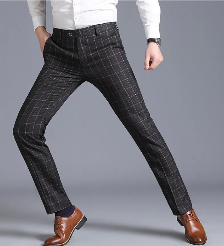 2020 Mens Navy Plaid Dress Pant Business Casual Office Trousers Pantalon Homme Slim Fit Men Social Trouser Smart Casual Pants
2020 Mens Navy Plaid Dress Pant Business Casual Office Trousers Pantalon Homme Slim Fit Men Social Trouser Smart Casual Pants