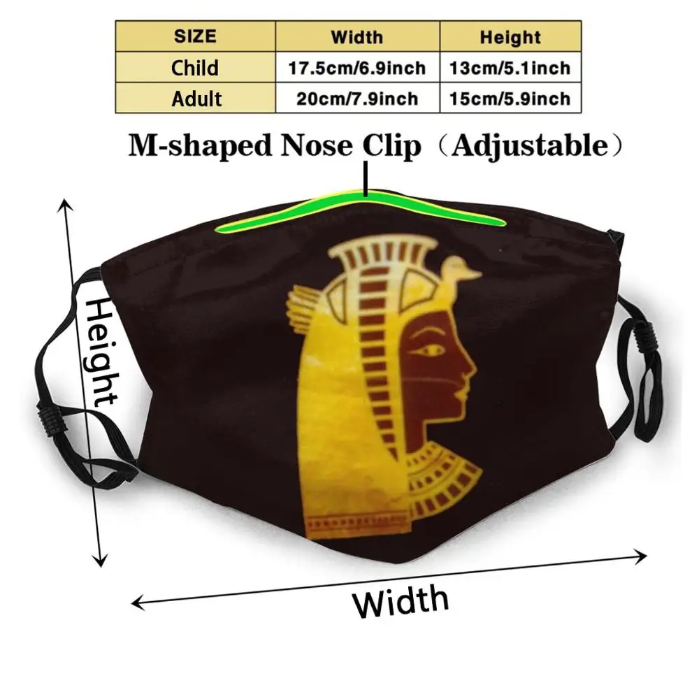 Изображение Клеопатры королева Древнего Египта Пылезащитная маска для лица