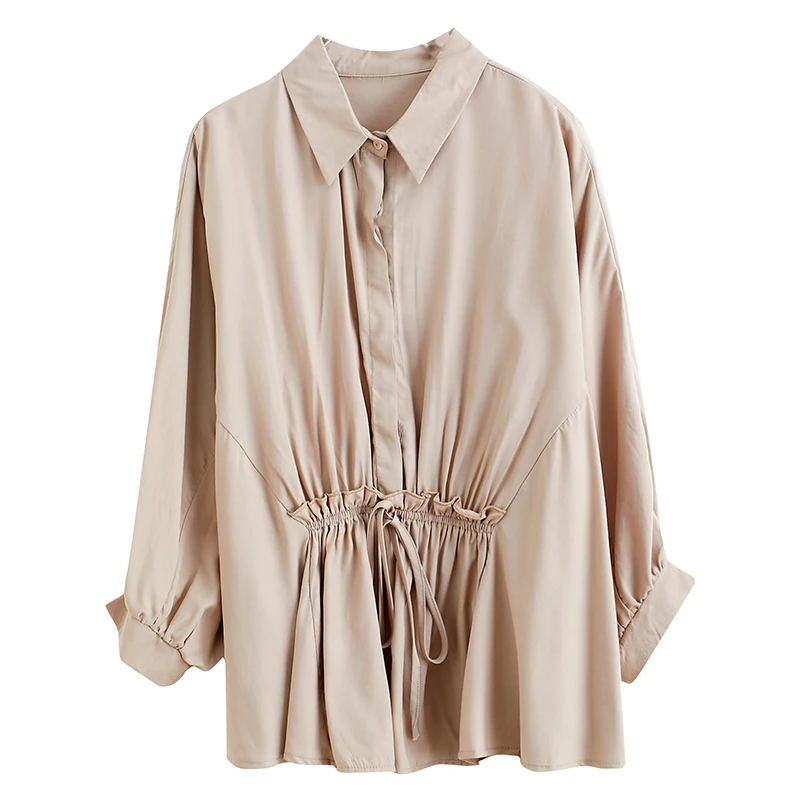 BIG SIZE Spring Autumn Women Fashion Elegant Solid Color Tops Ladies Female Plus Large Long Sleeve Drawstring Loose Blouse Shirt
BIG SIZE Spring Autumn Women Fashion Elegant Solid Color Tops Ladies Female Plus Large Long Sleeve Drawstring Loose Blouse Shirt