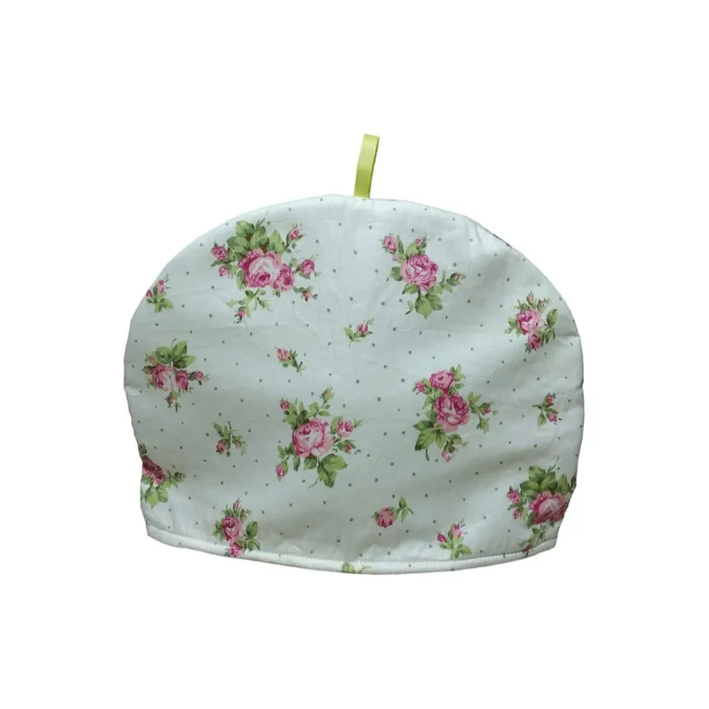 

Хлопковая чайная уютная винтажная крышка с цветочным принтом, украшение для чайника, изолированная Крышка для чайника, кухонный пылезащитн...