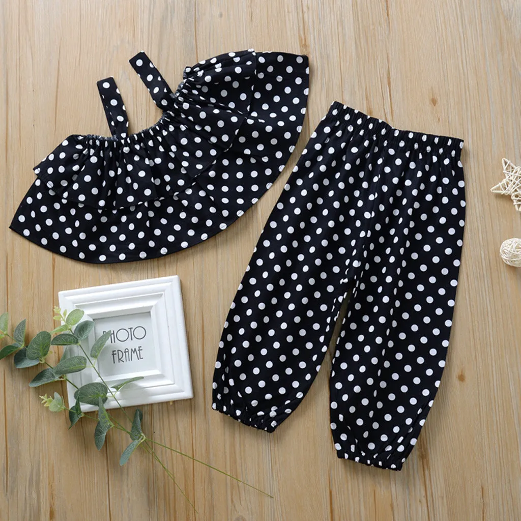 Kids Clothes New Fashion Baby Girls Suspender Tops Polka Dot Pants Bloomers Outfits Clothes Summer Girls Clothes Sets
Kids Clothes New Fashion Baby Girls Suspender Tops Polka Dot Pants Bloomers Outfits Clothes Summer Girls Clothes Sets
