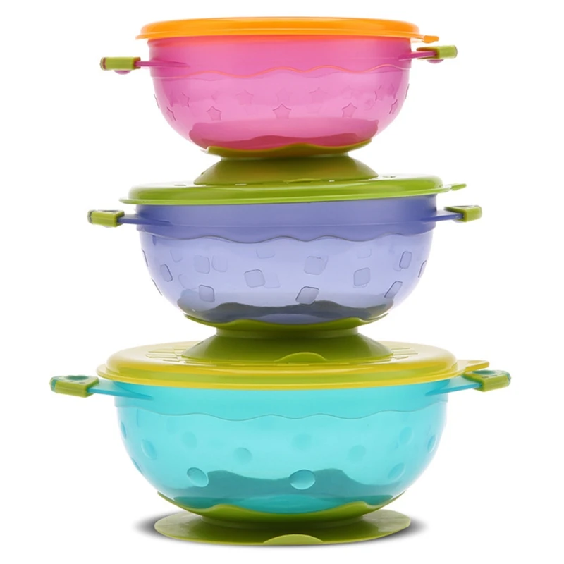 3Pcs/Set Baby Suction Cup Spill-proof Food Bowls with Lid Drop Resistance Sucker Dinner Plate Infant Learning Feeding Dish Table
3Pcs/Set Baby Suction Cup Spill-proof Food Bowls with Lid Drop Resistance Sucker Dinner Plate Infant Learning Feeding Dish Table