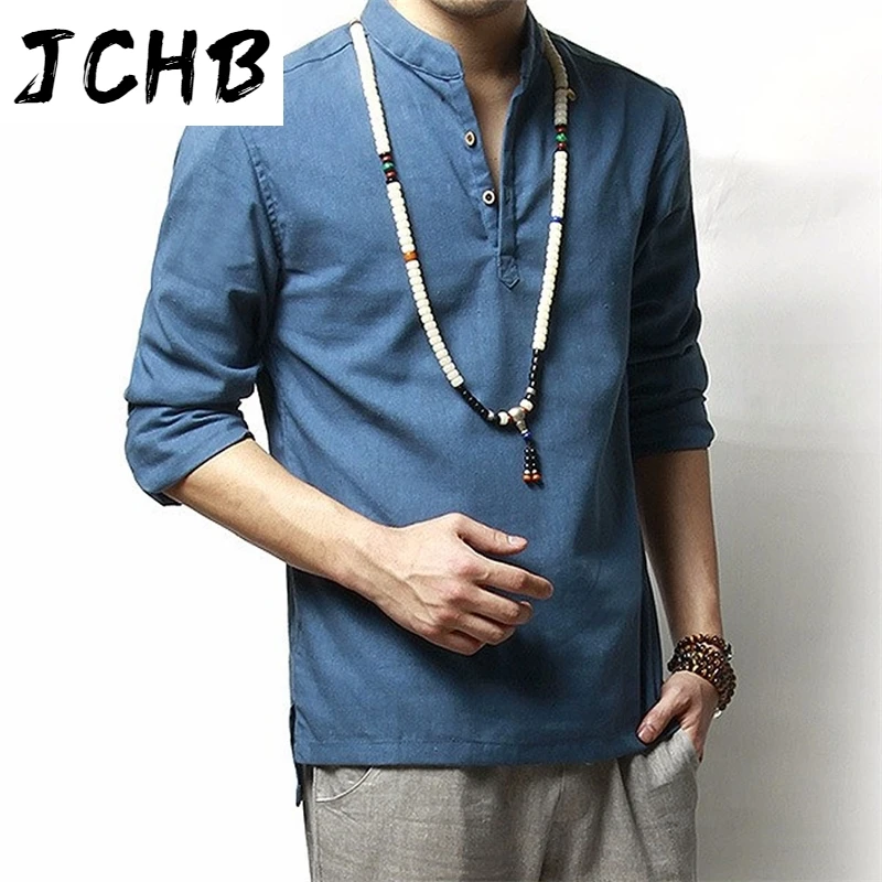 Ventilated Summer Linen Casual Men Shirt Long Sleeve Solid O-Neck Collar Loose Leisure Shirts Men Clothes Fashion Brand Clothing
Ventilated Summer Linen Casual Men Shirt Long Sleeve Solid O-Neck Collar Loose Leisure Shirts Men Clothes Fashion Brand Clothing