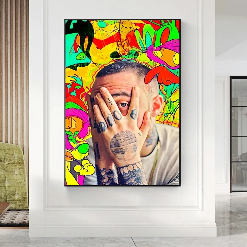 Rapper MAC MILLER Graffiti Art Canvas Posters and Prints Pop Street Art Hip Hop Singer Picture for Modern Home Living Room Decor
Rapper MAC MILLER Graffiti Art Canvas Posters and Prints Pop Street Art Hip Hop Singer Picture for Modern Home Living Room Decor