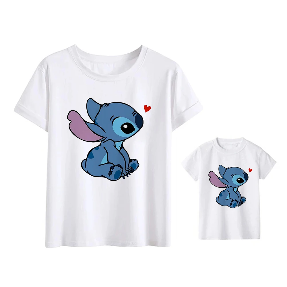 Disney Aesthetic Stitch Love Print Mama and Daughter Family Look Clothes White Tshirt Increase Family Affection Mom Girl T shirt
Disney Aesthetic Stitch Love Print Mama and Daughter Family Look Clothes White Tshirt Increase Family Affection Mom Girl T shirt