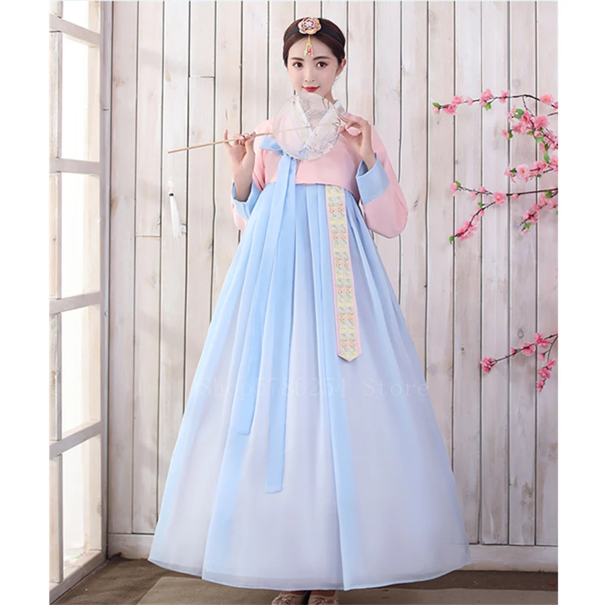 Retro Woman Korean Traditional Hanbok Dress Elegant Princess Party Wedding Dress Ancient Minority Folk Dance Stage Costume
Retro Woman Korean Traditional Hanbok Dress Elegant Princess Party Wedding Dress Ancient Minority Folk Dance Stage Costume