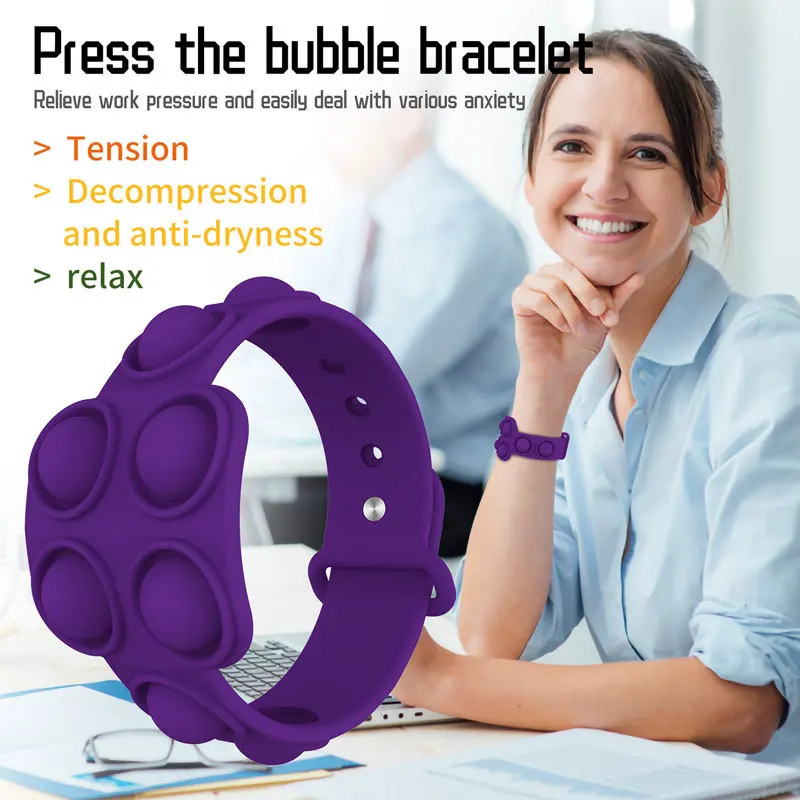 Tapping Toys Portable Press Decompression Toys Tapping Simple Dimple Bracelet Toys Pop Es Stress Relief Soft Silicon Gifts
Tapping Toys Portable Press Decompression Toys Tapping Simple Dimple Bracelet Toys Pop Es Stress Relief Soft Silicon Gifts