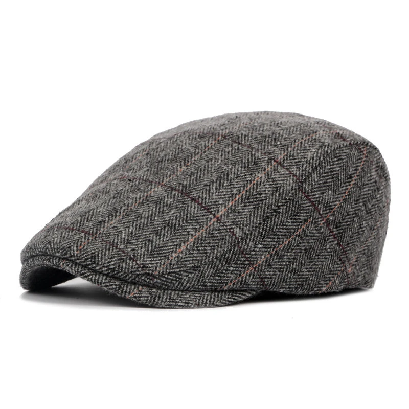 Retro Solid Color Peaked Cap Autumn Winter Hat Men's Middle-aged and Elderly Warm Hat Classic Plaid Tweed Beret Hat
Retro Solid Color Peaked Cap Autumn Winter Hat Men's Middle-aged and Elderly Warm Hat Classic Plaid Tweed Beret Hat