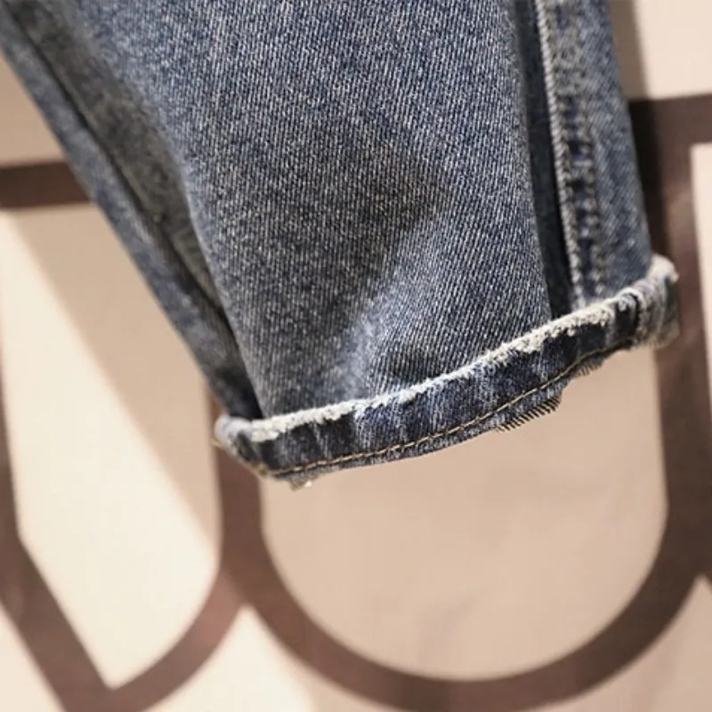 Summer Men Loose Straight Jeans Cotton Ankle-Length Cargo Pants Fashion Patchwork Pockets Hole Ripped Retro Harem Denim Pants
Summer Men Loose Straight Jeans Cotton Ankle-Length Cargo Pants Fashion Patchwork Pockets Hole Ripped Retro Harem Denim Pants