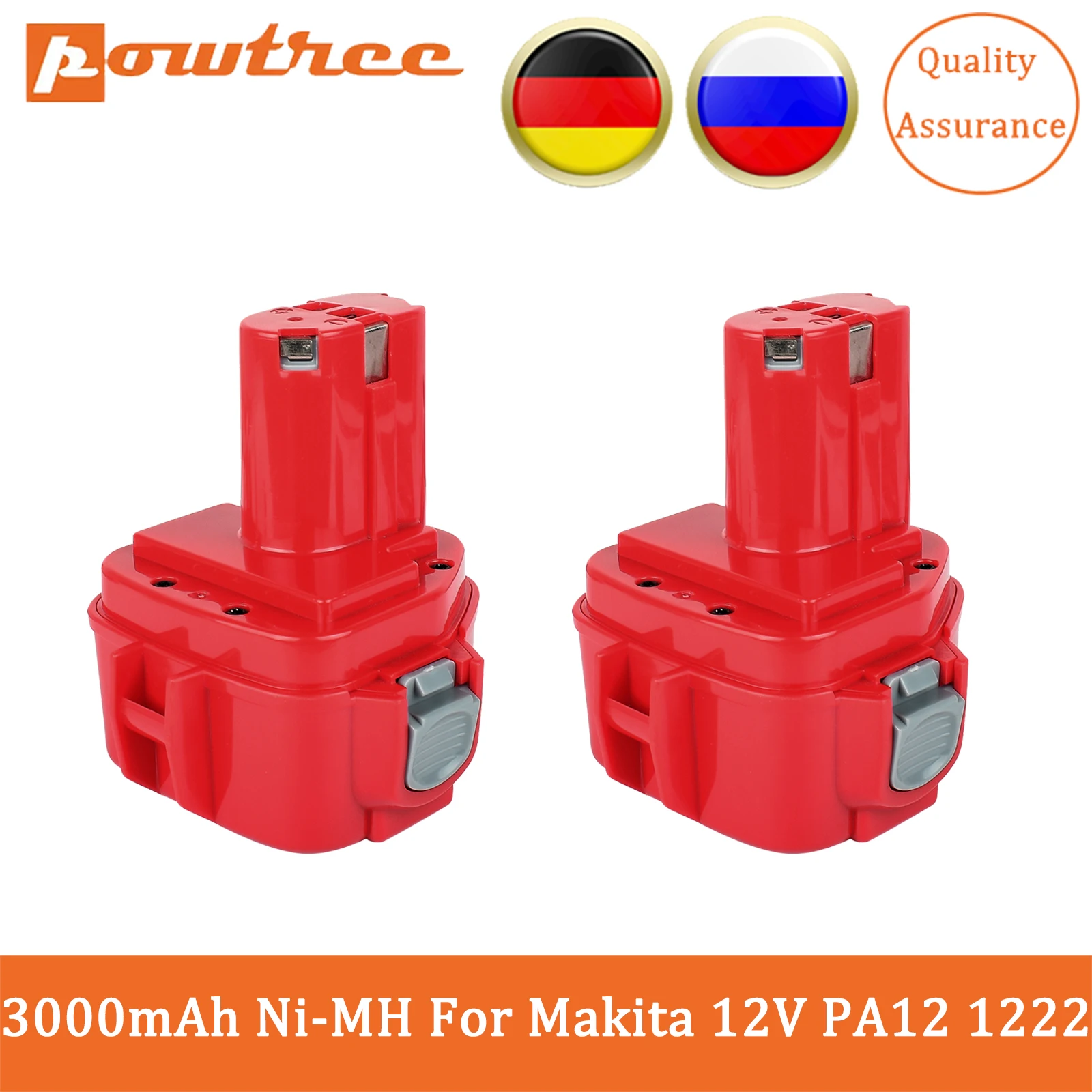 Powtree для Makita PA12 сменный никель-металлогидридный аккумулятор 12V 3000mAh Power Tools Bateria 1220