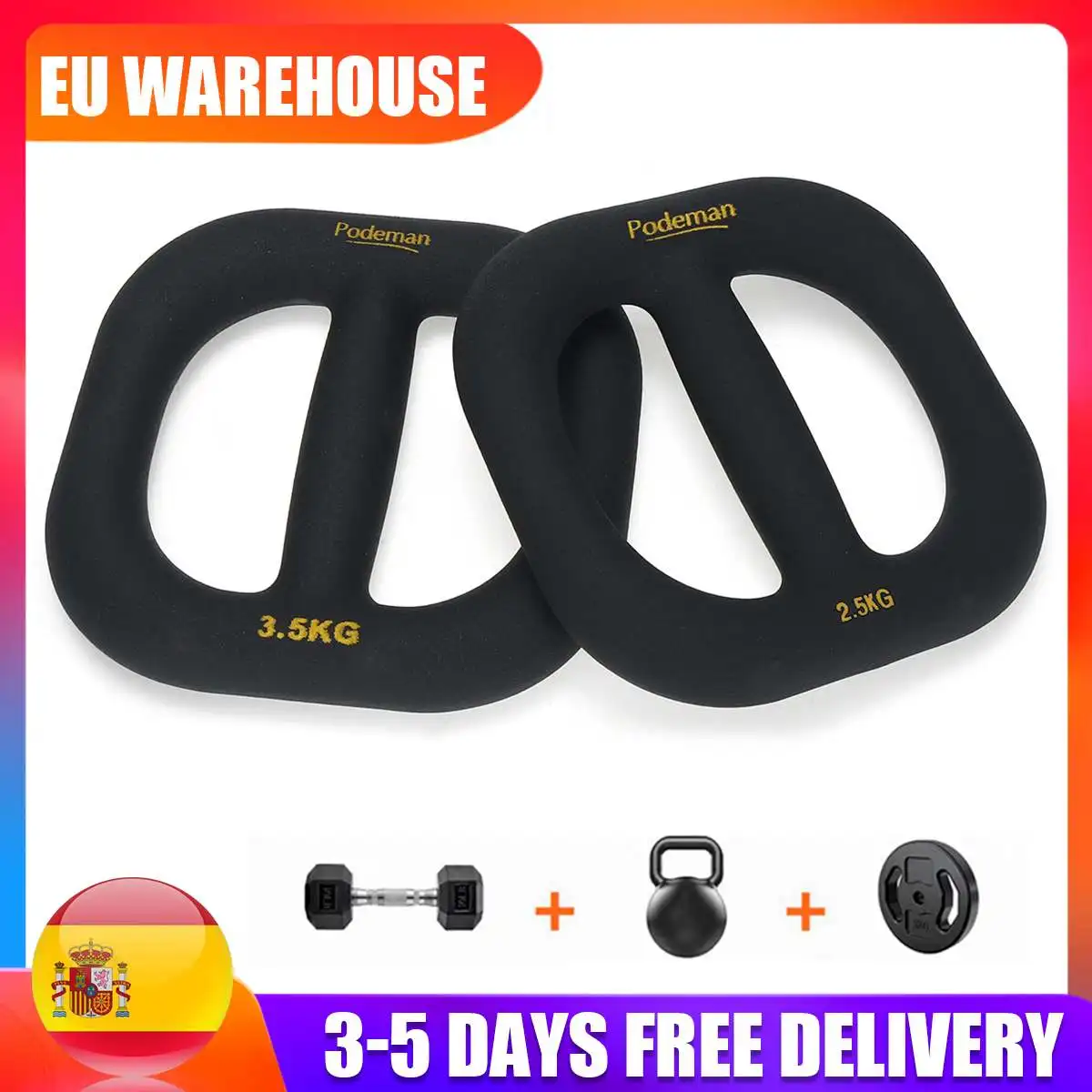 5.5LBS 2.5KG Cast Iron Dumbbell Weight Lifting Workout Kettlebell Strength Muscle Training Equipment For Home Gym Indoor Fitness
5.5LBS 2.5KG Cast Iron Dumbbell Weight Lifting Workout Kettlebell Strength Muscle Training Equipment For Home Gym Indoor Fitness